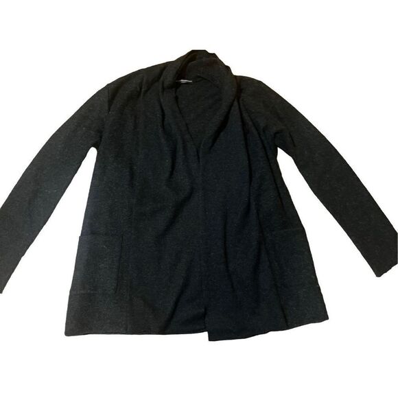 Brandy Melville charcoal gray wool blend open cardigan one size - Picture 5 of 7